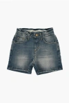 Shop Golden Goose Stonewashed Journey Shorts With Hert Shaped Pocket