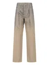 Golden Goose Straight Jeans With Rhinestones In Multi