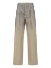 Golden Goose Straight-leg Pants With Gradient Crystal Embellishment In Multi