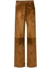 Golden Goose Journey Leather Pant Straight Clothing