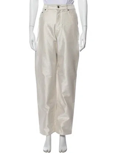 Pre-owned Golden Goose Straight Leg Pants In Neutral