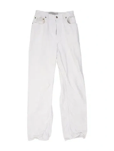Pre-owned Golden Goose Straight Leg Pants In White