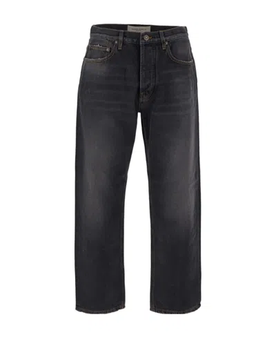 Golden Goose Stonewashed Effect Loose Skate Fit Cory Jeans 20cm In Black