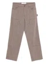 Golden Goose Journey Virgin Wool Blend Herringbone Painter Pants In Brown