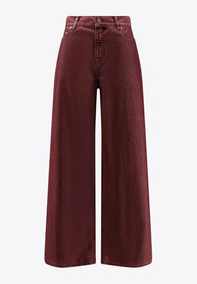 Golden Goose Straight-leg Washed Jeans In Brown