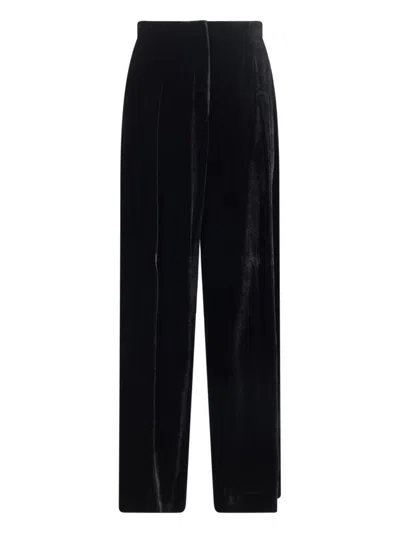 Golden Goose Journey Viscose Blend Relaxed Pants In Dark Blue