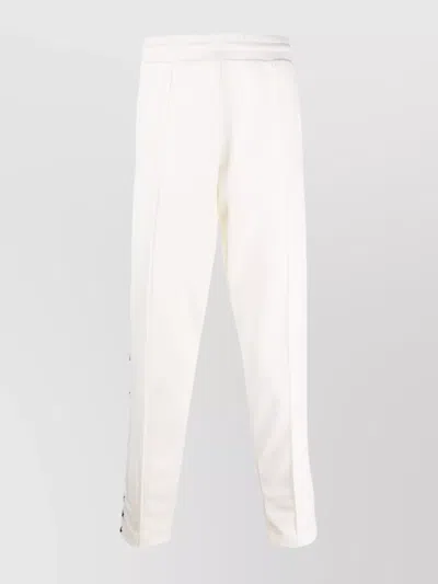 Golden Goose Straight Tailored Track Pants With Star Pattern In Metallic