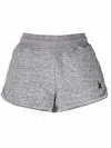 Golden Goose Grey Grey Embroidered Logo Shorts In グレー