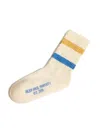 Golden Goose Stripe-detail Ribbed Cotton Socks In Neutrals