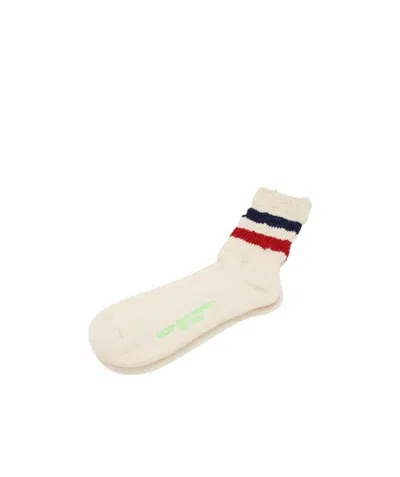 Golden Goose Stripe Trim Socks In White