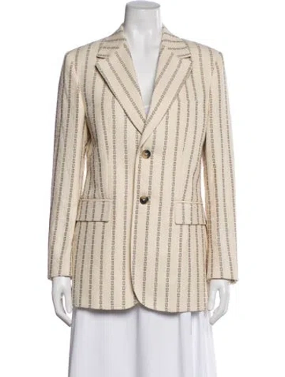 Pre-owned Golden Goose Striped Blazer In Neutral