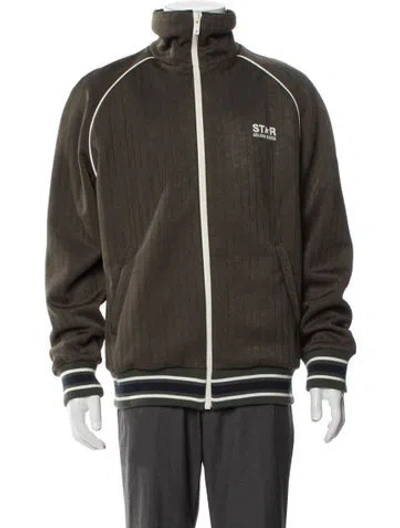 Pre-owned Golden Goose Striped Bomber Jacket In Multi