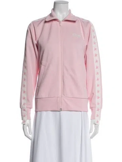 Pre-owned Golden Goose Striped Bomber Jacket In Pink