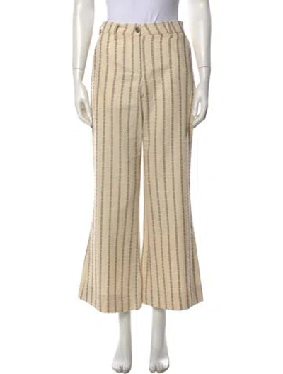 Pre-owned Golden Goose Striped Flared Pants In Neutrals