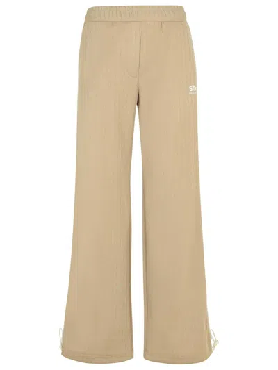 GOLDEN GOOSE STRIPED LOGO PRINTED STRAIGHT-LEG TRACK PANTS