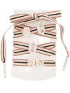 Golden Goose Striped-pattern Crystal-appliqué Shoelaces In Multi