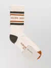 Golden Goose Striped Ribbed Hosiery With Destroyed Trims In Neutral