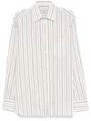 Golden Goose Striped Shirt In White