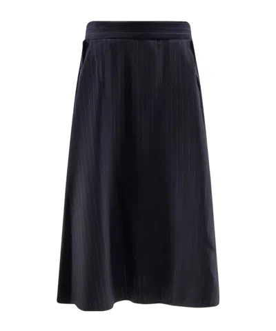 GOLDEN GOOSE GOLDEN GOOSE DELUXE BRAND PLEATED STRIPED MIDI SKIRT