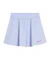 Golden Goose Light Blue Striped Cotton Skirt In Blue