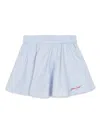 Golden Goose Light Blue Striped Cotton Skirt In Blue