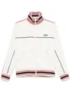 Golden Goose Track Sweatshirt With Contrasting Hem Edges In Papyrus
