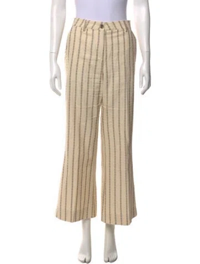 Pre-owned Golden Goose Striped Wide Leg Pants In Neutral