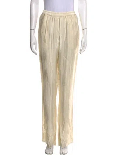 Pre-owned Golden Goose Striped Wide Leg Pants In Neutral