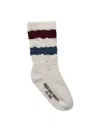 Golden Goose Stripes Distressed Socks In White