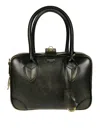 Golden Goose Structured Black Leather Shoulder Bag In Black