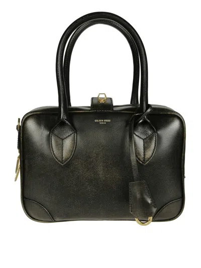 Golden Goose Structured Black Leather Shoulder Bag