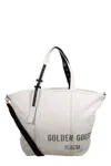Golden Goose Structured White Handbag With Minimalist Design In White