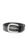 Golden Goose Mini Studs Belts In Black Leather In Black