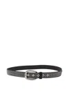 Golden Goose Studded Eyelet Adjustable Length Belts In Black