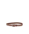 Golden Goose Leather Studded Adjustable Length Belts In Brown