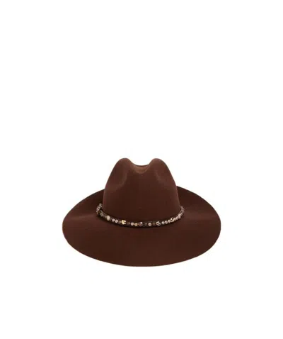 Golden Goose Studded-strap Hat In Brown
