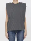 Golden Goose Journey Sleeveless Padded Shoulder T-shirt In Multi