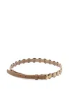 Golden Goose Belt Trinidad Thin Washed Leather Flesh Side With Studs Accessories In Gold