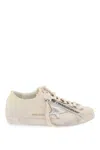 GOLDEN GOOSE STYLISH CANVAS AND LEATHER SNEAKERS FOR WOMEN
