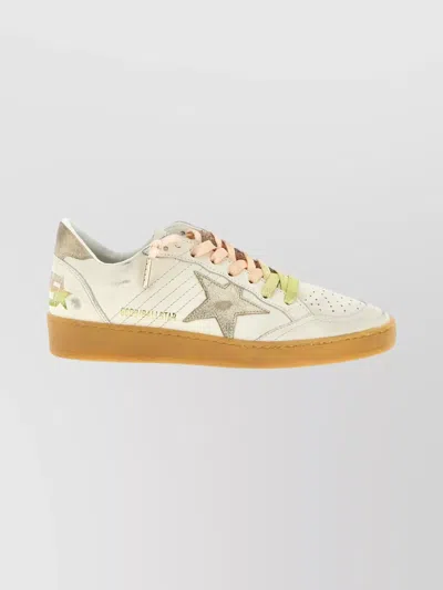 Golden Goose Stylish Low-top Sneakers Dual-color Laces In White