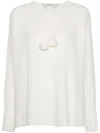 Golden Goose Journey Ws Knit Raglan Sleeves Sweater In White