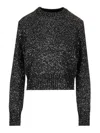 Golden Goose Sparkling Sweater Sweatshirts Black In Gray