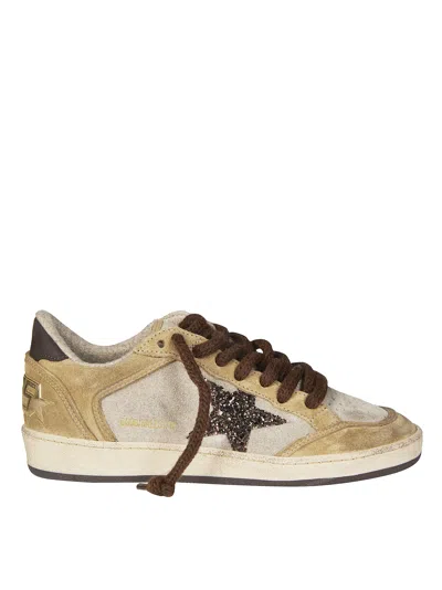 Golden Goose Suede And Glitter Star Leather Heel Sneakers In Multi