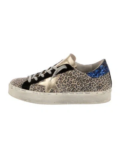 Pre-owned Golden Goose Suede Animal Print Sneakers