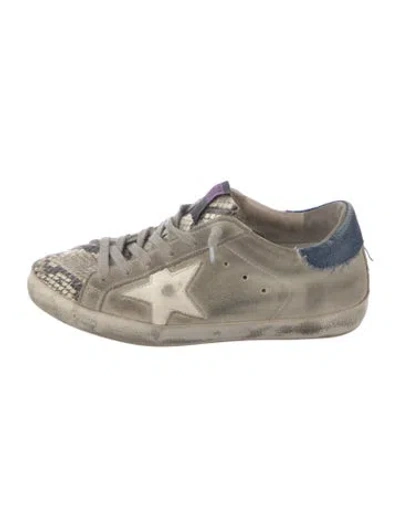 Pre-owned Golden Goose Suede Animal Print Sneakers In Neutral