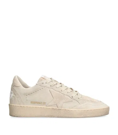 Golden Goose Suede Ball Star Sneakers In Beige
