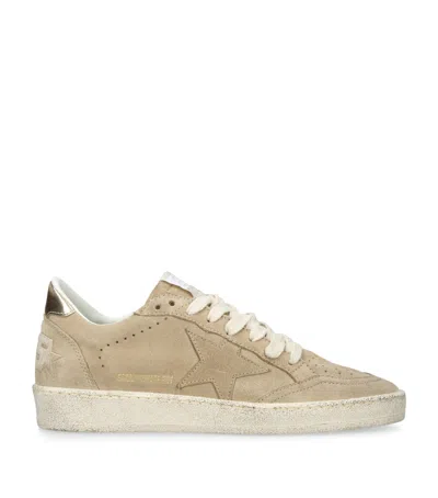 Golden Goose Suede Ball Star Sneakers In Nude