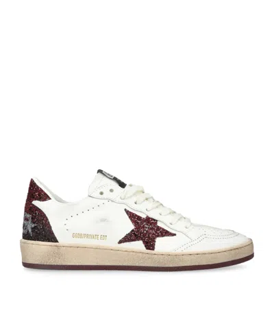 Golden Goose Suede Ball Star Sneakers In White