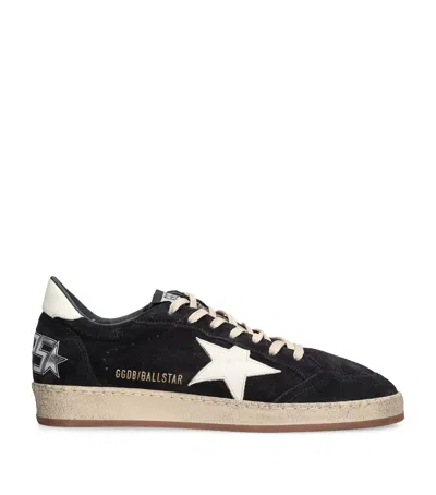 Golden Goose Suede Ballstar Low-top Sneakers In Black