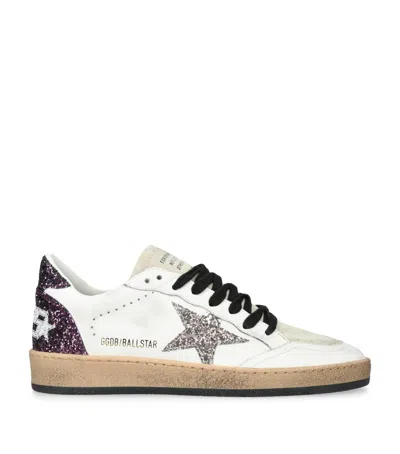 Golden Goose Suede Ballstar Sneakers In White
